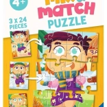 Ravensburger puzzle Mix & Match: rochii colorate 3×24 piese
