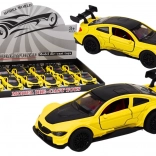 Mașinuță sport metalică 1:32 cu mecanism fricțiune – galbenă