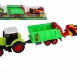 Tractor cu remorcă și bandă din plastic, 56cm, inerțial