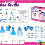 Set creativ pentru micile creatoare de modă – materiale și accesorii albastre