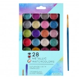 Acuarele 28 de culori metalice