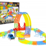 Pistă auto luminoasă - 157 piese