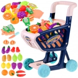 Cărucior de cumpărături + legume fructe de tăiat Shop fun 36 piese ZA4791