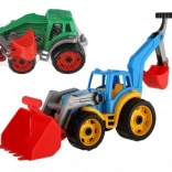 Tractor din plastic – excavator cu cupă, verde