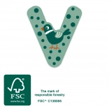 small foot literă din lemn V