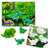 Puzzle de lemn cu dinozauri