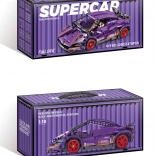 Set de construcție mașină sport mov 470 piese