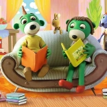 Puzzle Treflíci lectură împreună 60 piese