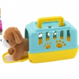 Cățeluș de pluș în cutie portabilă