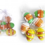 Ouă decorative din plastic pictate 6 cm