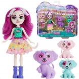 Papusa Enchantimals Dessa Dalmatian cu familia ei drăguță de dalmațieni