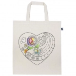 Geantă din bumbac pentru colorat – inimă