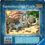 ravensburger exit puzzle kids aventură de pirați 368 piese