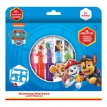 Markere de suflat cu șablon PAW PATROL, 10 buc, cutie 20 × 19 cm