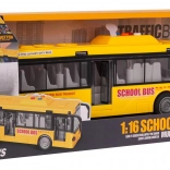 Autobuz școlar galben cu funcții de lumină și sunet