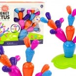 Blocuri de construcție magnetice cactus, 16 piese