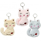 breloc din pluș pisică 11 cm