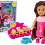 Mini păpușă Rochie cu păr lung Three Dog Lair