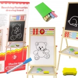 Tablă dublă din lemn Magnetică și cu Creta cu Accesorii