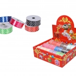 Panglică satinată cu buline 2,5 cm x 2,7 m