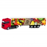 Camion metalic cu remorcă – fructe și legume 1:87