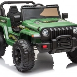 Mașinuță electrică LEAN CARS – verde 12V cu roți EVA și telecomandă
