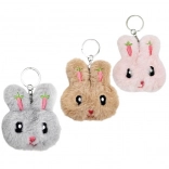 Breloc din pluș iepuraș 10 cm