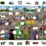 Puzzle din lemn cu figurine - Piața Parisului din Berlin