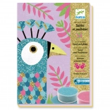 DJECO Imagini din nisip și sclipici: Păsări strălucitoare