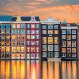 Puzzle panoramic Amsterdam strălucitor 1000 piese