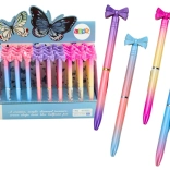 pix cu bilă cu fundiță, colorat, cerneală albastră 0,7 mm