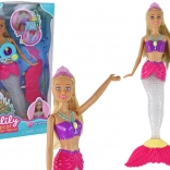 Păpușa Anlily sirenă cu efecte luminoase și sonore