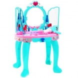 Măsuță de toaletă interactivă pentru copii cu lumini și melodii, cu accesorii