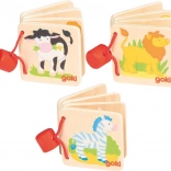 Minicarte din lemn pentru copii Goki