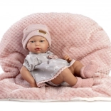 Guca păpușă realistă nou‑născută fetiță 38 cm cu corp din vinil integral