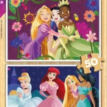 Puzzle din lemn DISNEY prințese 2×50 piese