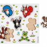 Puzzle din lemn cu piese de inserat KRTEČEK – mic