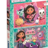 CLEMENTONI Puzzle Căsuța fermecată a lui Gabby 2x20 piese