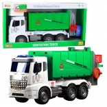 set mare de gunoi cu container cu ridicare, lumini și sunete, verde 1:10