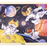 Puzzle din lemn Aventură cosmică 24 piese VIGA