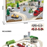 Cale ferată urbană cu lumini și sunete, 80 de piese