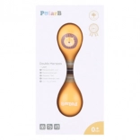 Maracas din lemn, cu două capete, PolarB, cu motiv leu