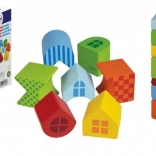 Turn de stivuire colorat DETOA din lemn (7 piese)