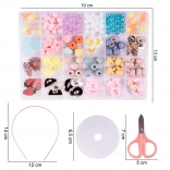 Set de mărgele pentru realizarea brățărilor, 240 buc.