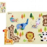 Puzzle din lemn ZOO pentru copii