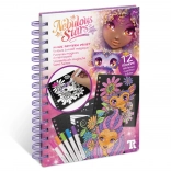 Nebulous Stars cărți de colorat magice – 12 planșe catifelate și 5 carioci