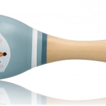 Maracă din lemn albastră cu vulpe