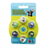 Set de bile din sticlă Krtek, mix, 6 buc