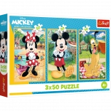 Puzzle 3x50 DISNEY – Șoriceii în vacanță