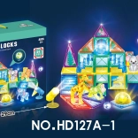 Set de construcție magnetică 3D ZOO, 64 piese